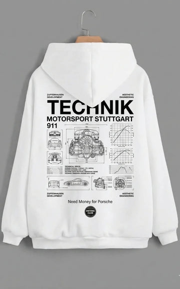 Need Money for Porsche 911 Track Inspired hoodie black color modern automotive streetwear look
