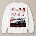 Need Money for Porsche 911 white oversized graphic sweatshirt