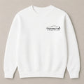 White Porsche 911 inspired oversized streetwear sweatshirt