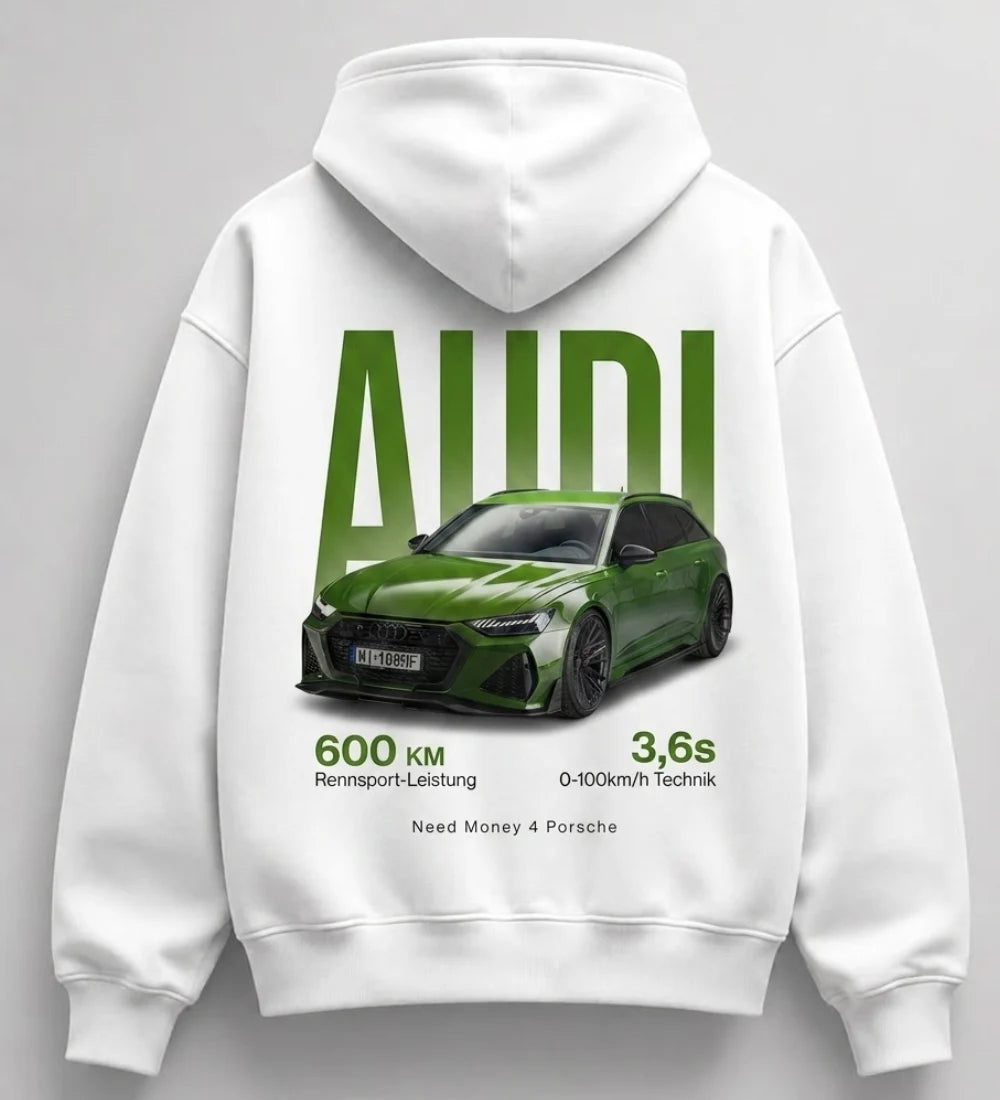 Need Money for Porsche Audi classic pullover hoodie oversized fit relaxed streetwear look