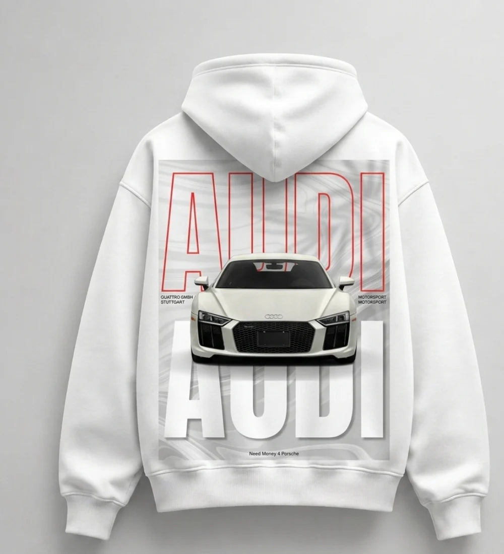 Need Money for Porsche Audi hustle oversized hoodie black color premium casual streetwear