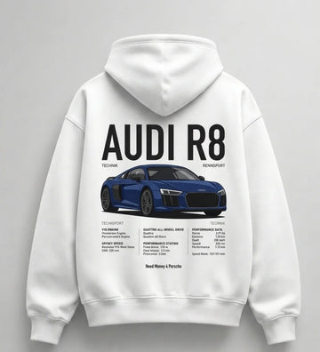 Need Money for Porsche Audi hustle oversized hoodie close up graphic detail design print