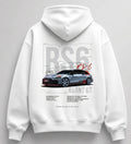 Need Money for Porsche Audi hustle oversized hoodie white color clean modern street fashion
