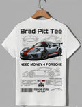 Need Money for Porsche Dodge muscle streetwear Brad Pitt tee black color premium urban fashion look