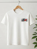 Need Money for Porsche Dodge racing inspired graphic T-shirt back print bold motorsport design