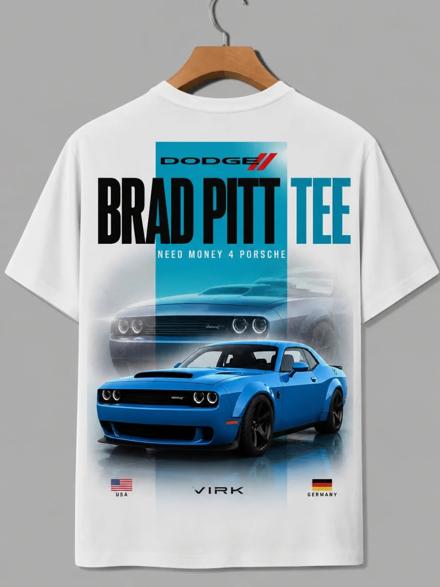 Need Money for Porsche Dodge racing inspired graphic T-shirt black color premium casual wear