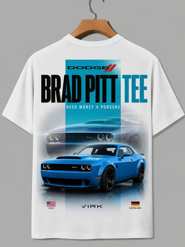 Need Money for Porsche Dodge racing inspired graphic T-shirt black color premium casual wear