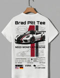 Need Money for Porsche Dodge muscle streetwear Brad Pitt tee