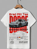 Need Money for Porsche Mustang inspired Brad Pitt streetwear T-shirt side angle trendy apparel fit