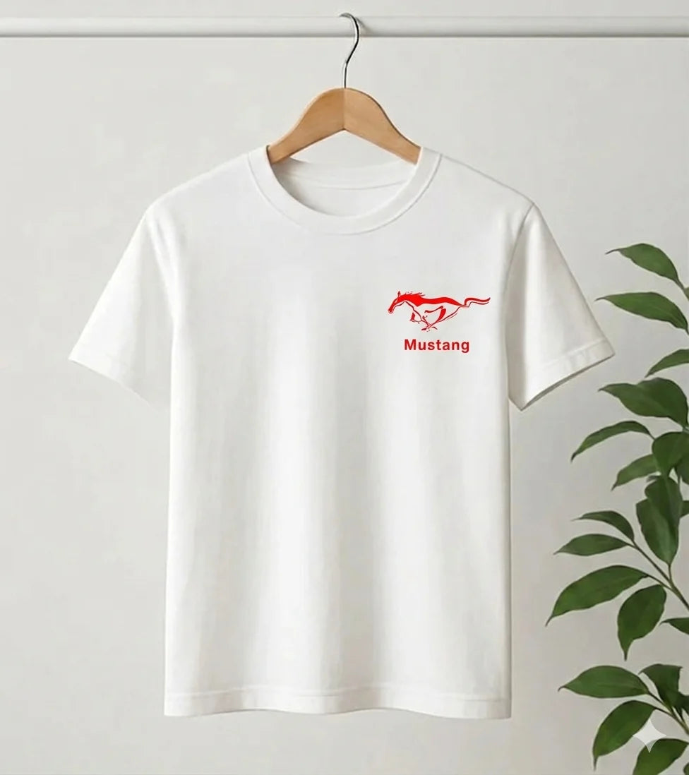 Need Money for Porsche Mustang inspired Brad Pitt streetwear T-shirt close up design detail