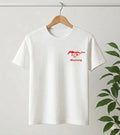 Need Money for Porsche Mustang inspired Brad Pitt streetwear T-shirt white color clean modern style