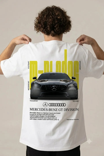 Need Money for Porsche women’s oversized white back print t-shirt