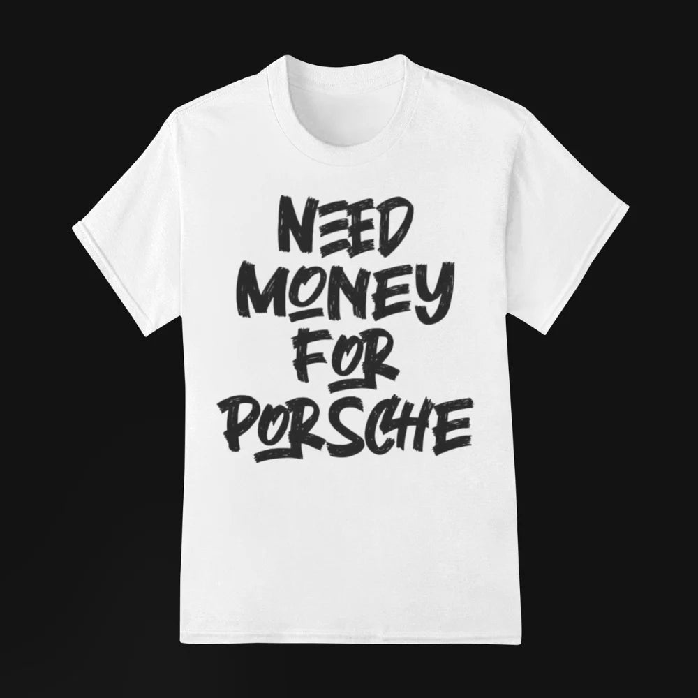 Need Money for Porsche oversized graphic streetwear tee
