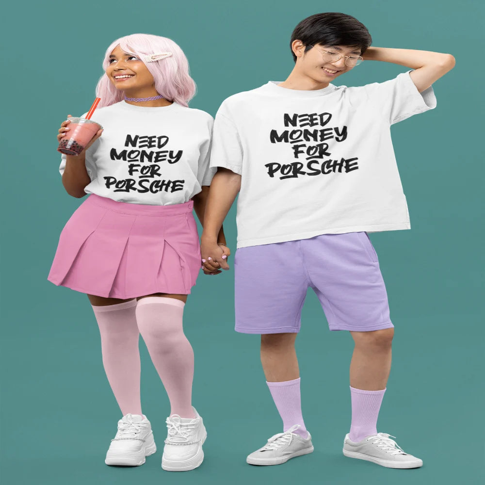 Motivational Porsche oversized streetwear T-shirt