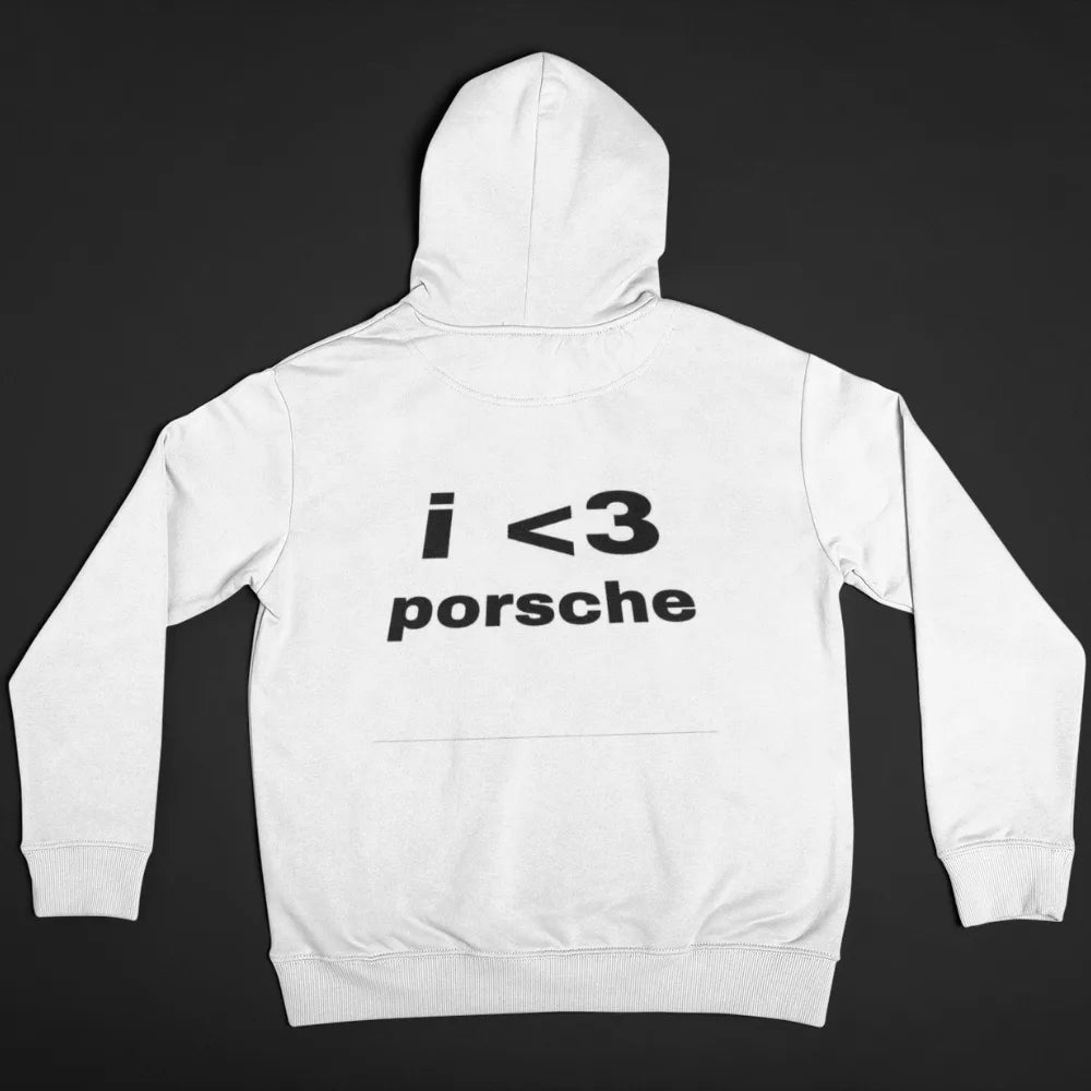 Porsche car enthusiast ambition logo hoodie