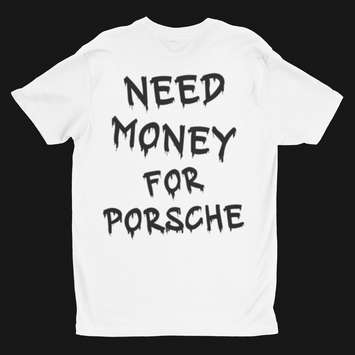 Need Money For Porsche Classic Minimal Oversized T-Shirt front view