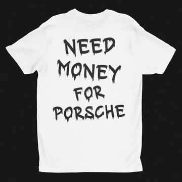 Need Money For Porsche Classic Minimal Oversized T-Shirt front view