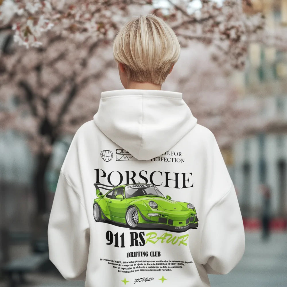 Need Money Porsche ambition graphic hoodie men