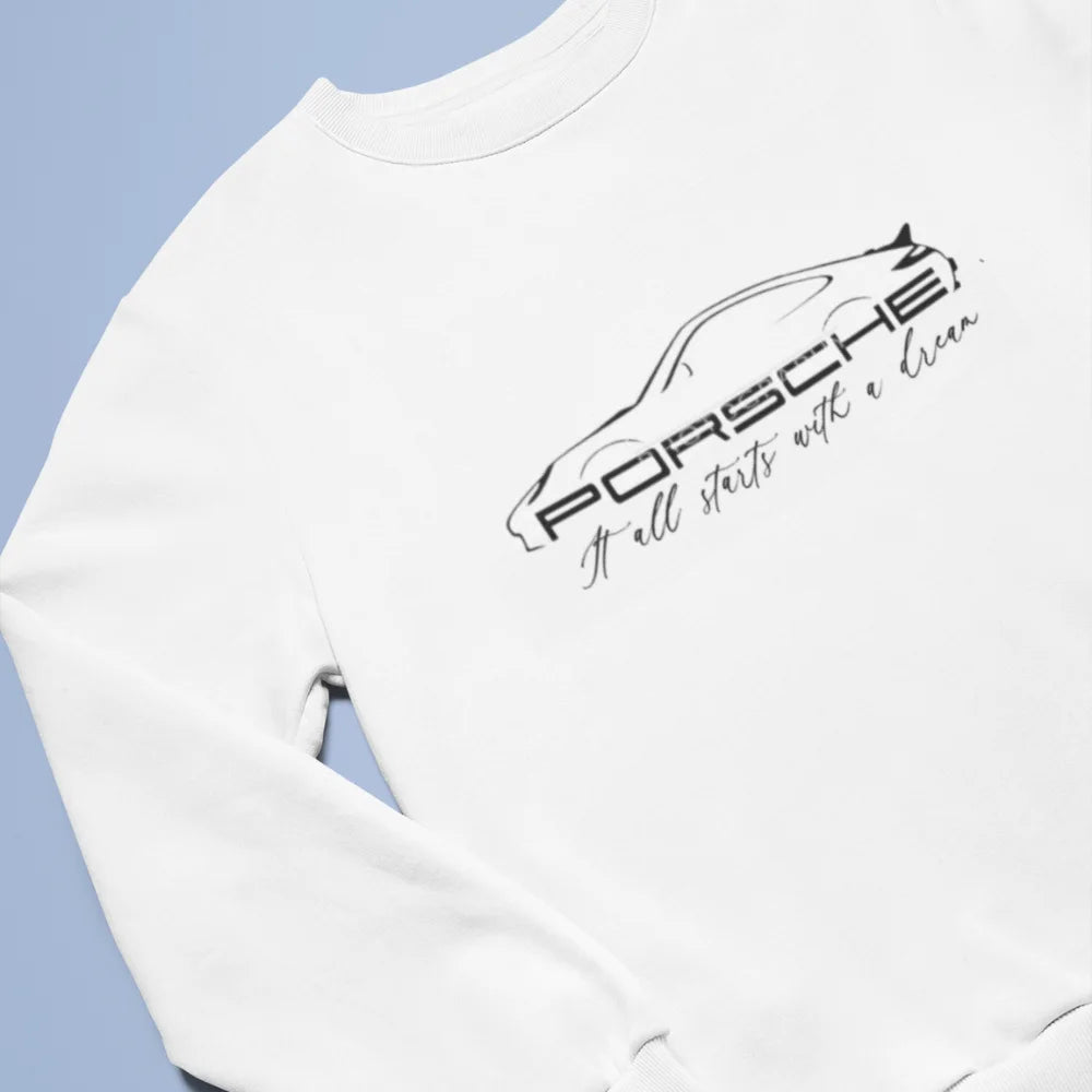 Unisex Classic Logo Porsche Sweatshirt – Casual Streetwear Sweatshirt