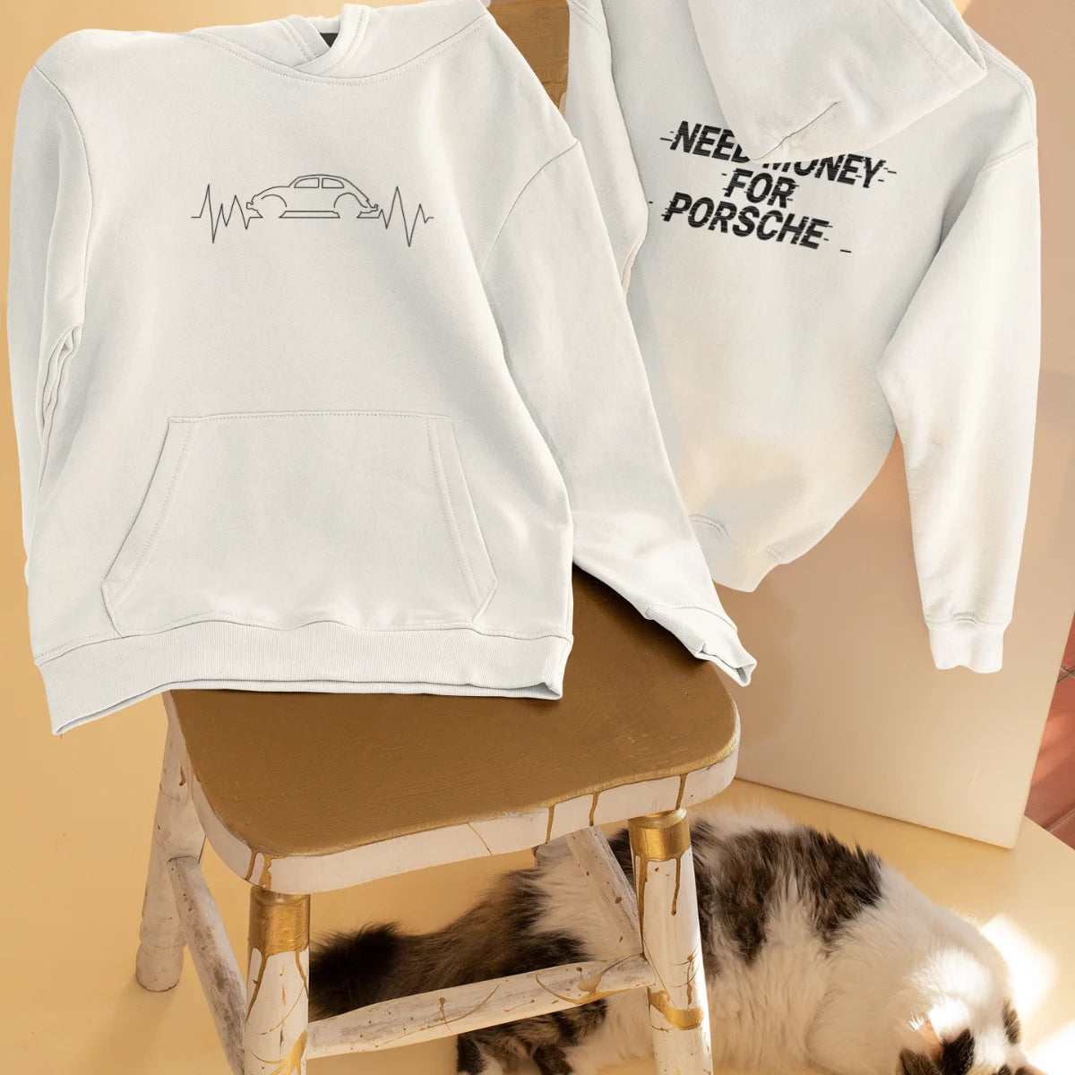 Unisex Classic Signature Porsche Hoodie – Need Money For Porsche Sweatshirt