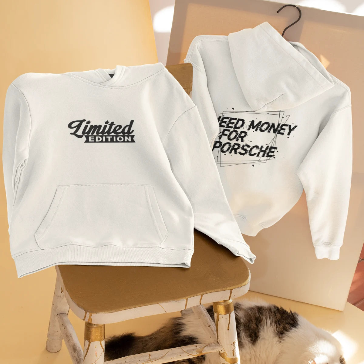 Unisex Classic Vintage Porsche Hoodie – Need Money For Porsche Street Style