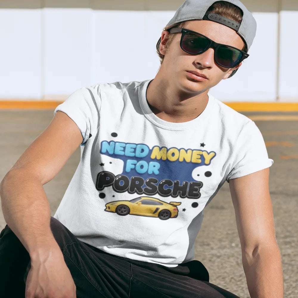 Need Money Porsche Classic Street Bradpitt premium tee