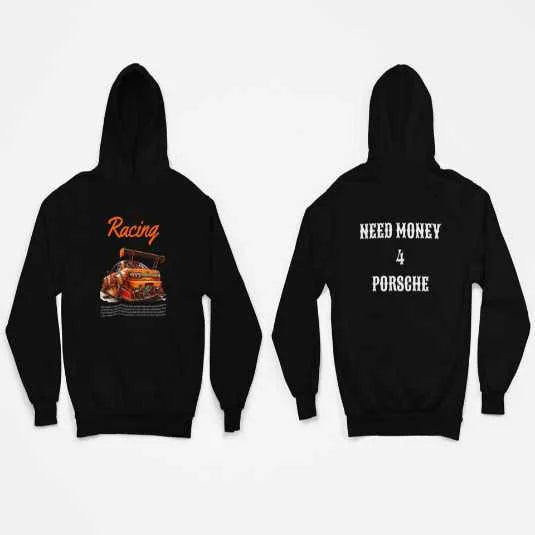 Premium Need Money Minimal Text hoodie with comfortable fit kangaroo pocket and adjustable drawstring hood