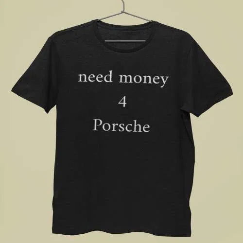 black Need Money Classic Front Logo T-Shirt modern street fashion