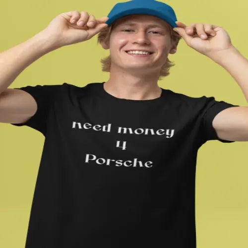 black Need Money Classic Noir T-Shirt modern street fashion