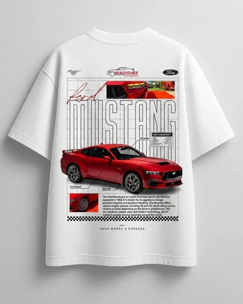 Bold graphic oversized t-shirt for muscle car enthusiasts