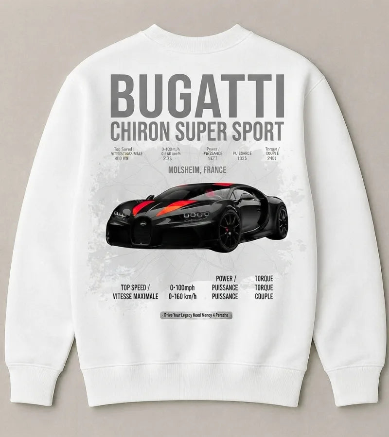 Save Money for Bugatti Hypercar White Sweatshirt