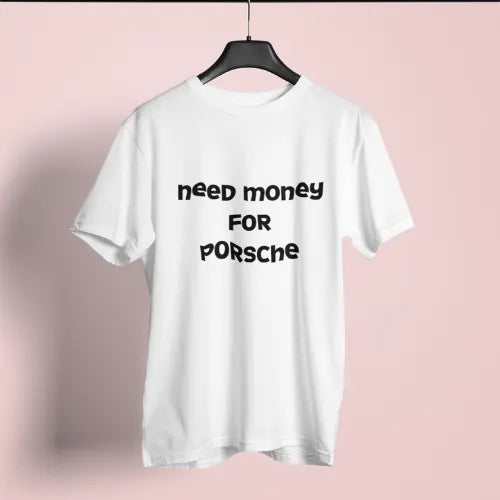 Minimalist design Need Money Midnight Black logo graphic t-shirt