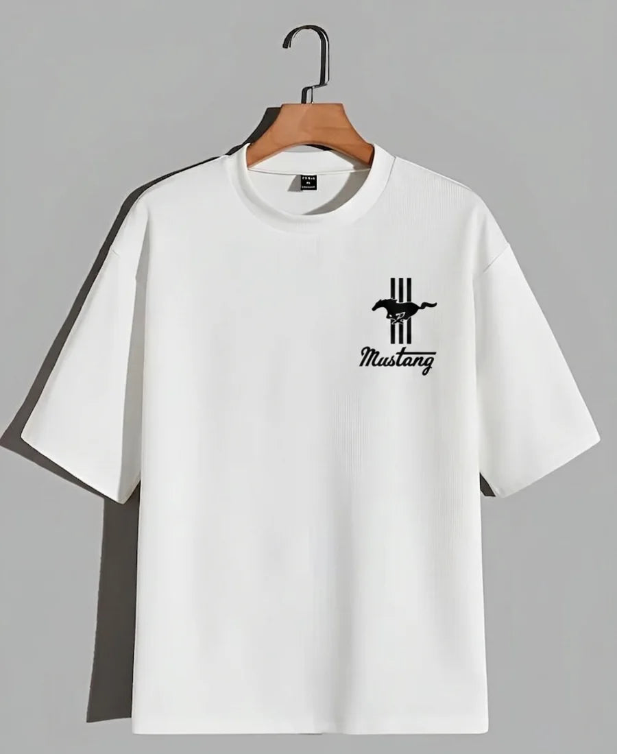 Streetwear graphic t-shirt for Mustang fans