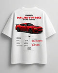Fashionable Need Money for Mustang white streetwear shirt