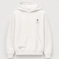 Tesla EV inspired white pullover hoodie