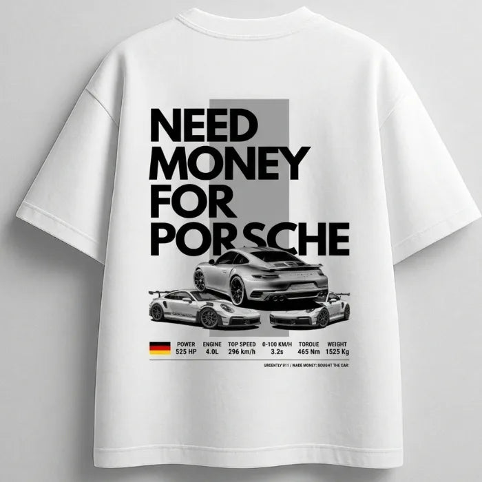 Trendy Need Money Icon Print Oversized T-Shirt Casual Urban Style