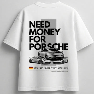 Trendy Need Money Icon Print Oversized T-Shirt Casual Urban Style