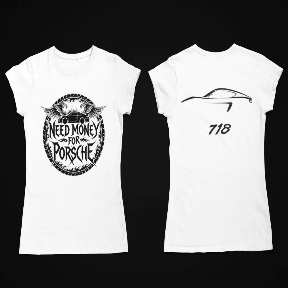 Porsche car enthusiast Statement Bradpitt streetwear tee