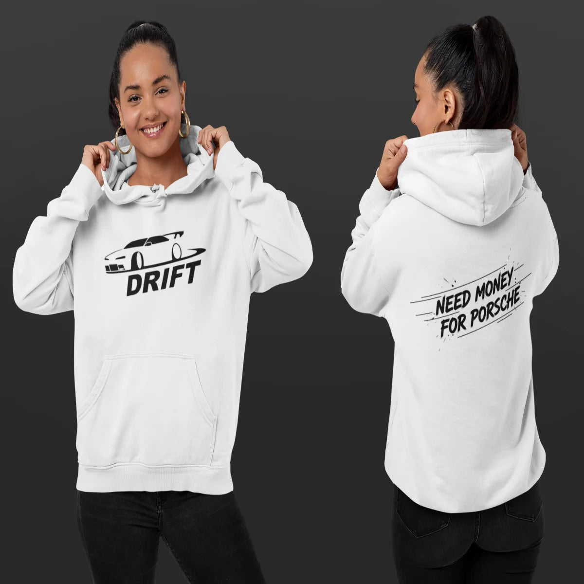 Men & Women Classic Front Logo Porsche Hoodie – Trendy Need Money For Porsche Design