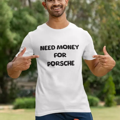 Need Money Classic Clean Black minimalist streetwear graphic tee