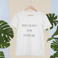Minimalist design Need Money Hustle Culture logo graphic t-shirt