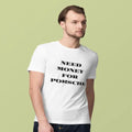 Minimalist design Need Money Urban Black logo graphic t-shirt