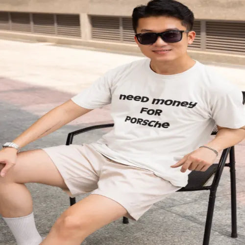 Need Money Classic Midnight Black streetwear graphic t-shirt