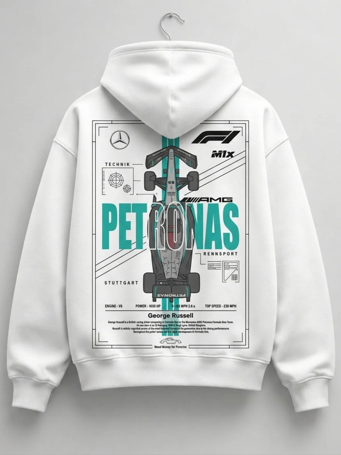 Need Money for Benz Mercedes aesthetic fleece hoodie close up soft fleece fabric texture detail
