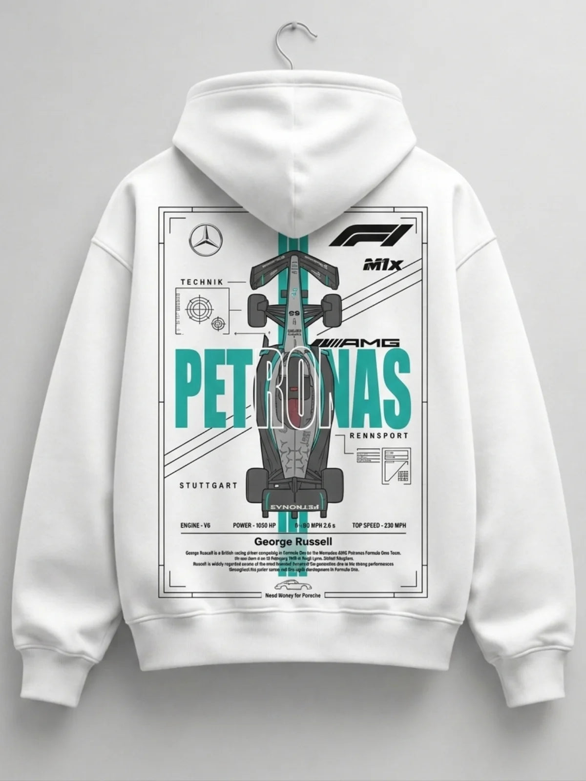 Need Money for Benz Mercedes aesthetic fleece hoodie close up soft fleece fabric texture detail